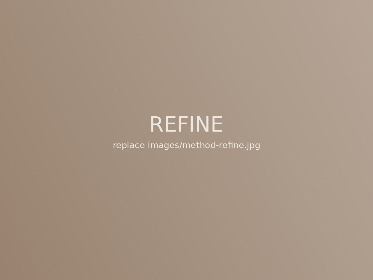 Refine: order, beauty, and intention